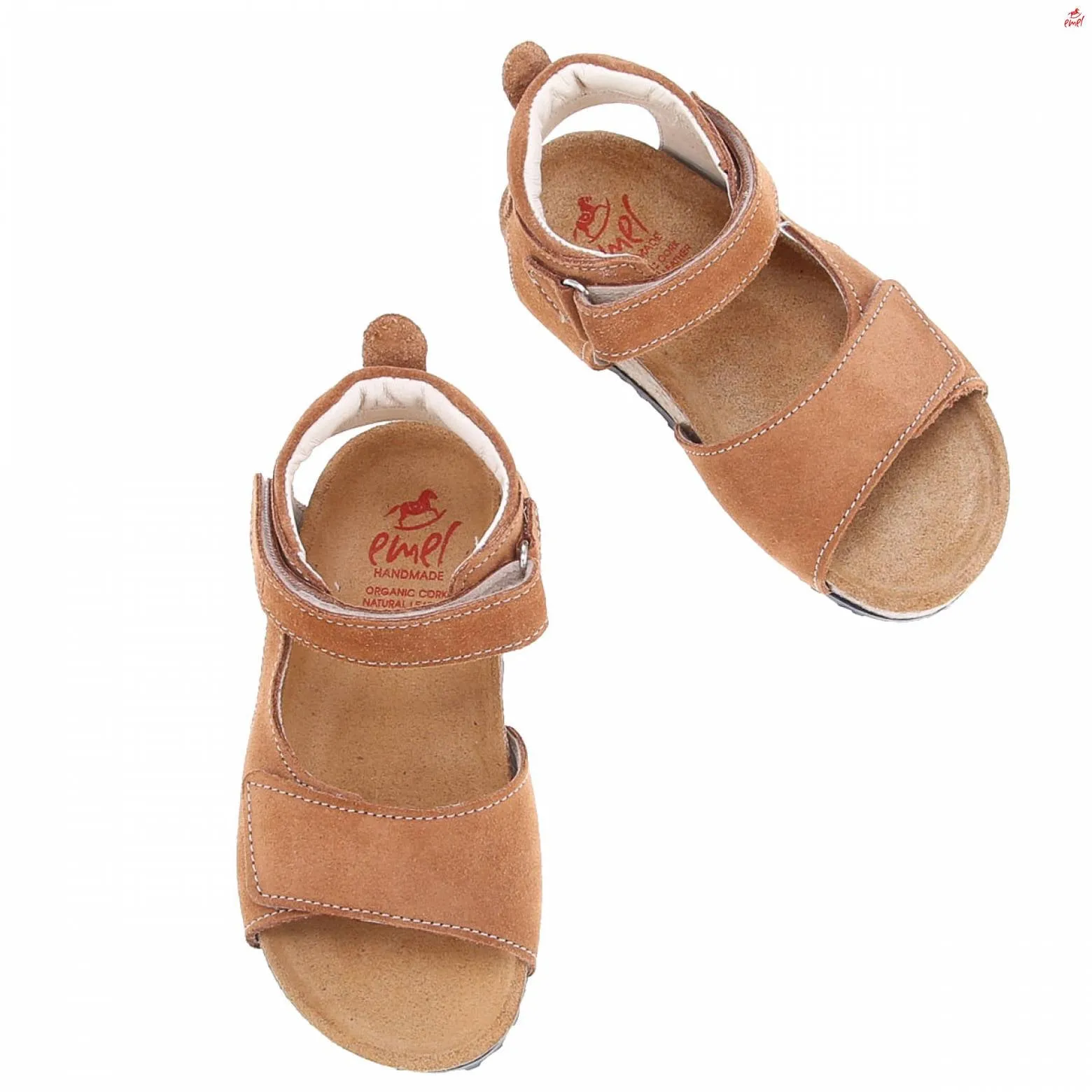 (2508H-5/2509H-5) Emel  brown velcro sandals