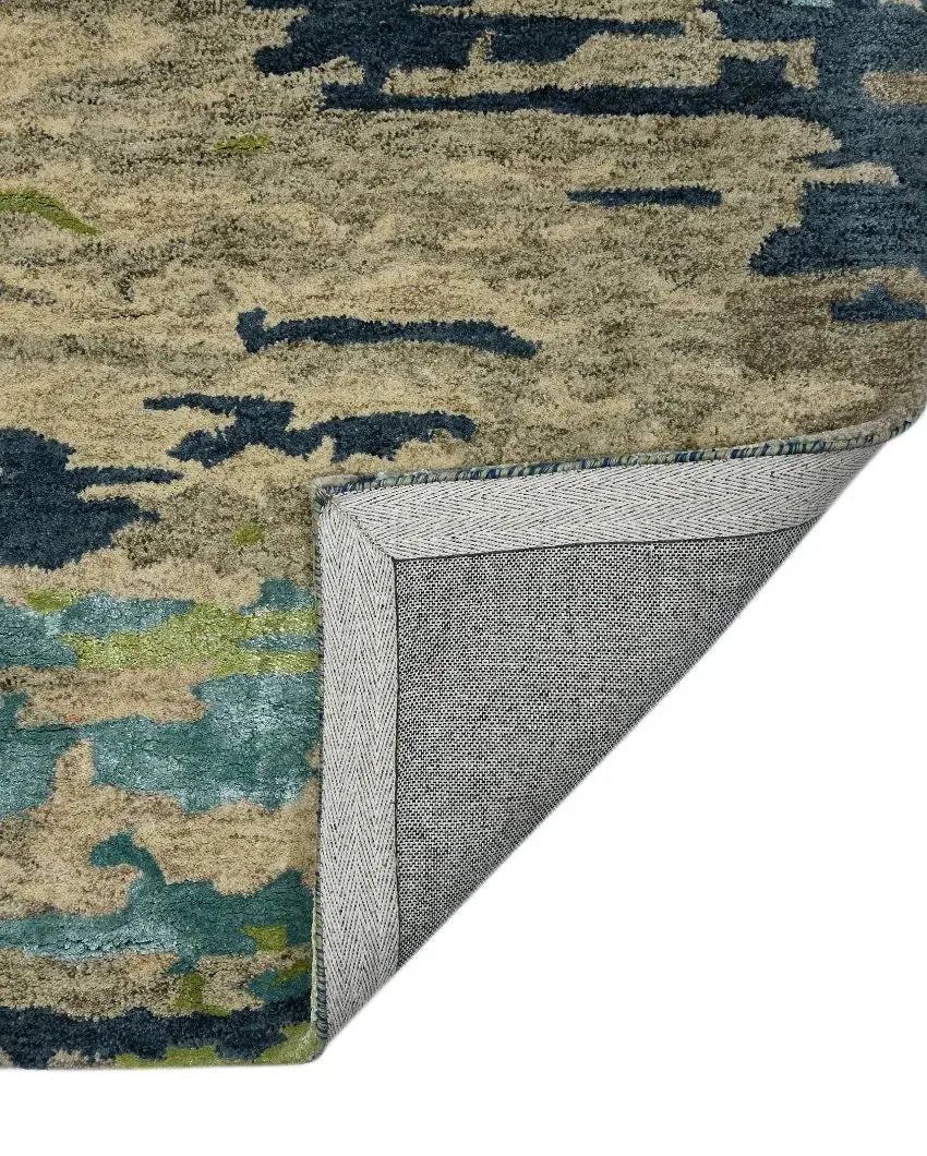 Abstract Hand Tufted Sand Wool & Viscose Carpet | 5 x 3 ft , 6 x 4 ft , 8 x 5 ft