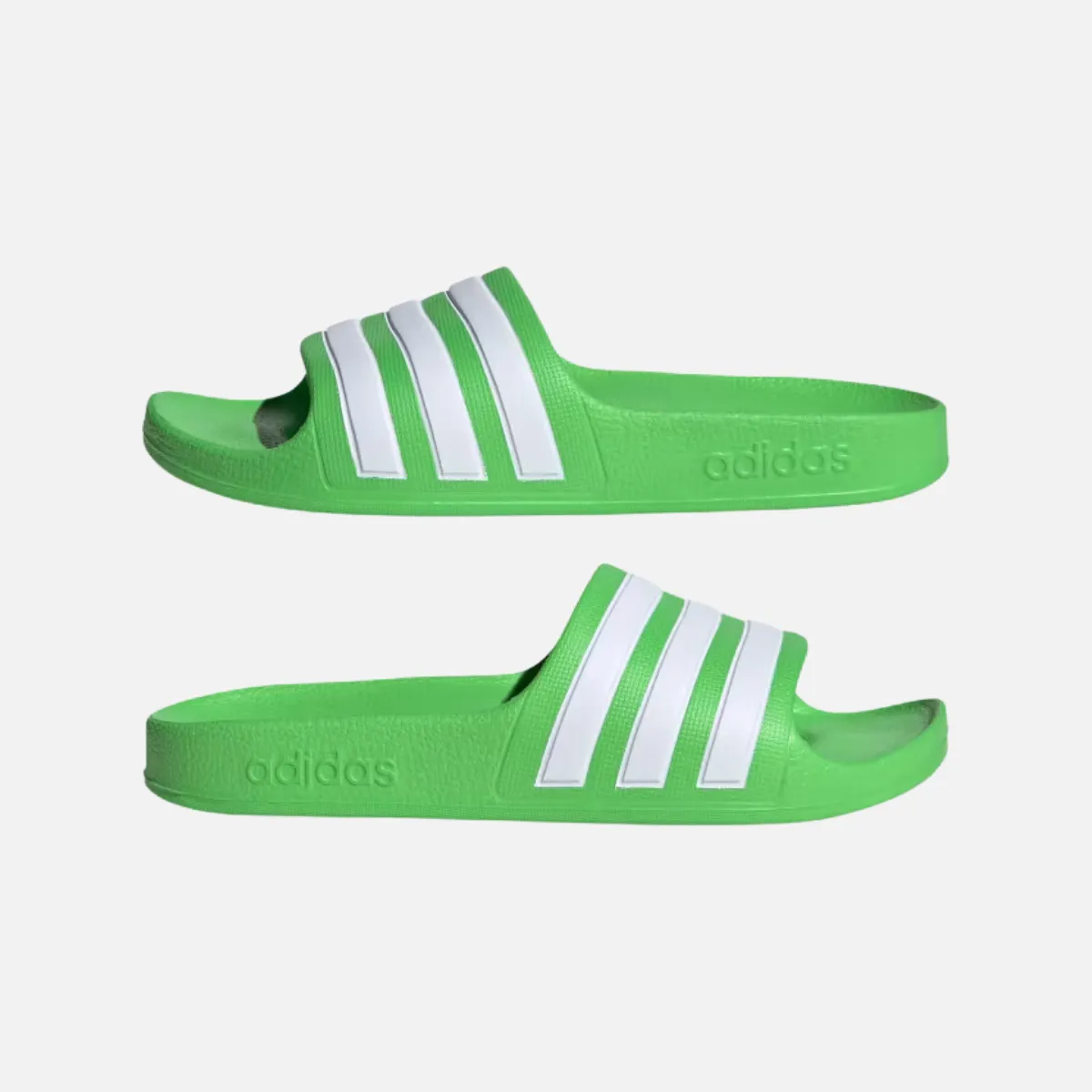 Adidas Adilette Aqua Kids Unisex Slide -Lucid Lime/Cloud White