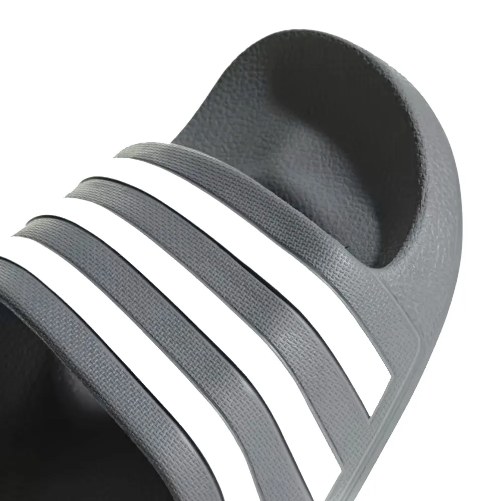 Adidas Unisex Adilette Aqua Slide (Grey Three/Cloud White/Grey Three)