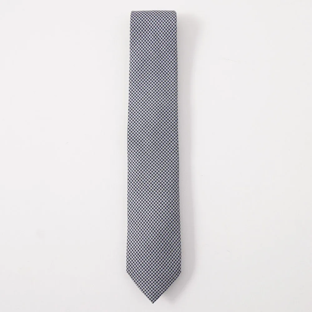 Battisti Napoli Houndstooth Check Wool Tie