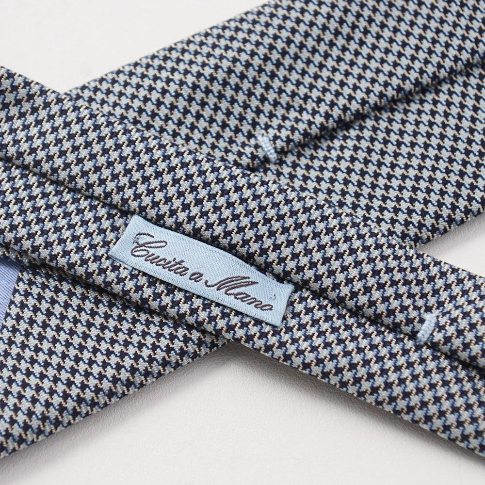 Battisti Napoli Houndstooth Check Wool Tie