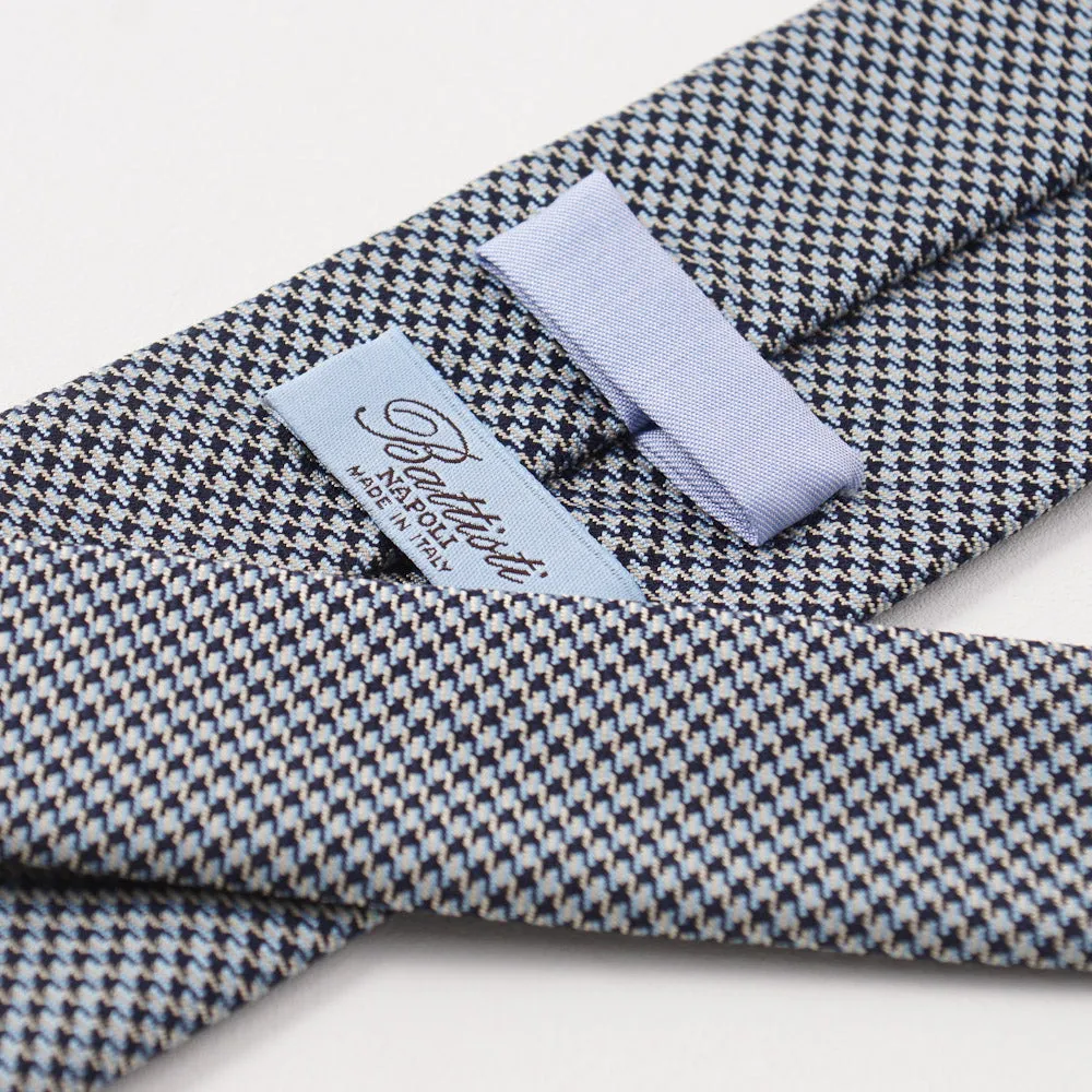 Battisti Napoli Houndstooth Check Wool Tie