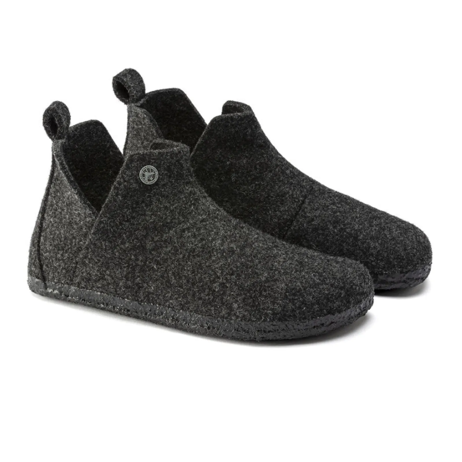 Birkenstock Andermatt Slipper (Men) - Anthracite Wool/Natural Shearling