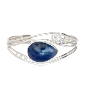 Blue Sapphire Cuff Bracelet