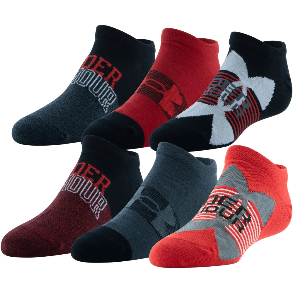 Boys' Under Armour Youth Essential Lite Low 6-Pack Socks