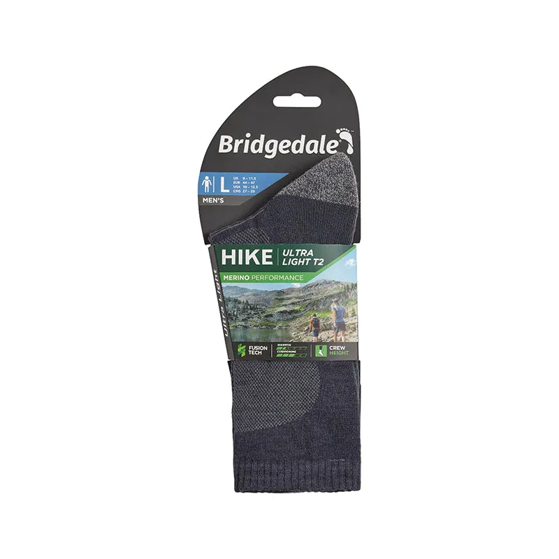 Bridgedale Men's Ultralight Merino Performance Crew Socks