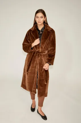 Brown Faux Fur Robe