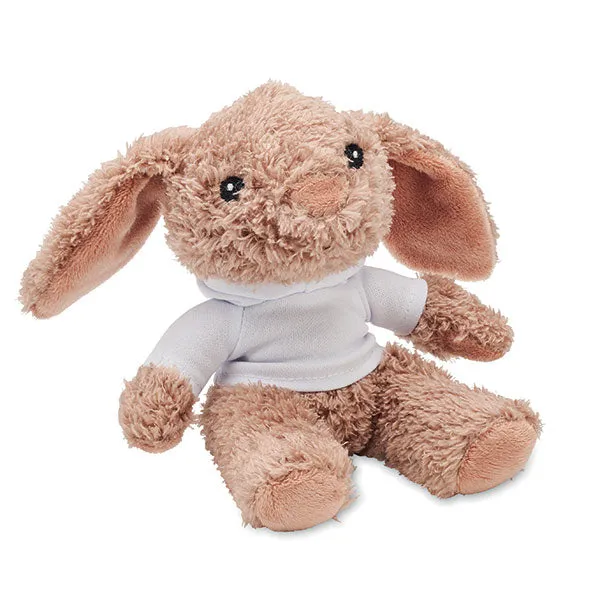 Bunny Plush Wearing a Hooded Sweater