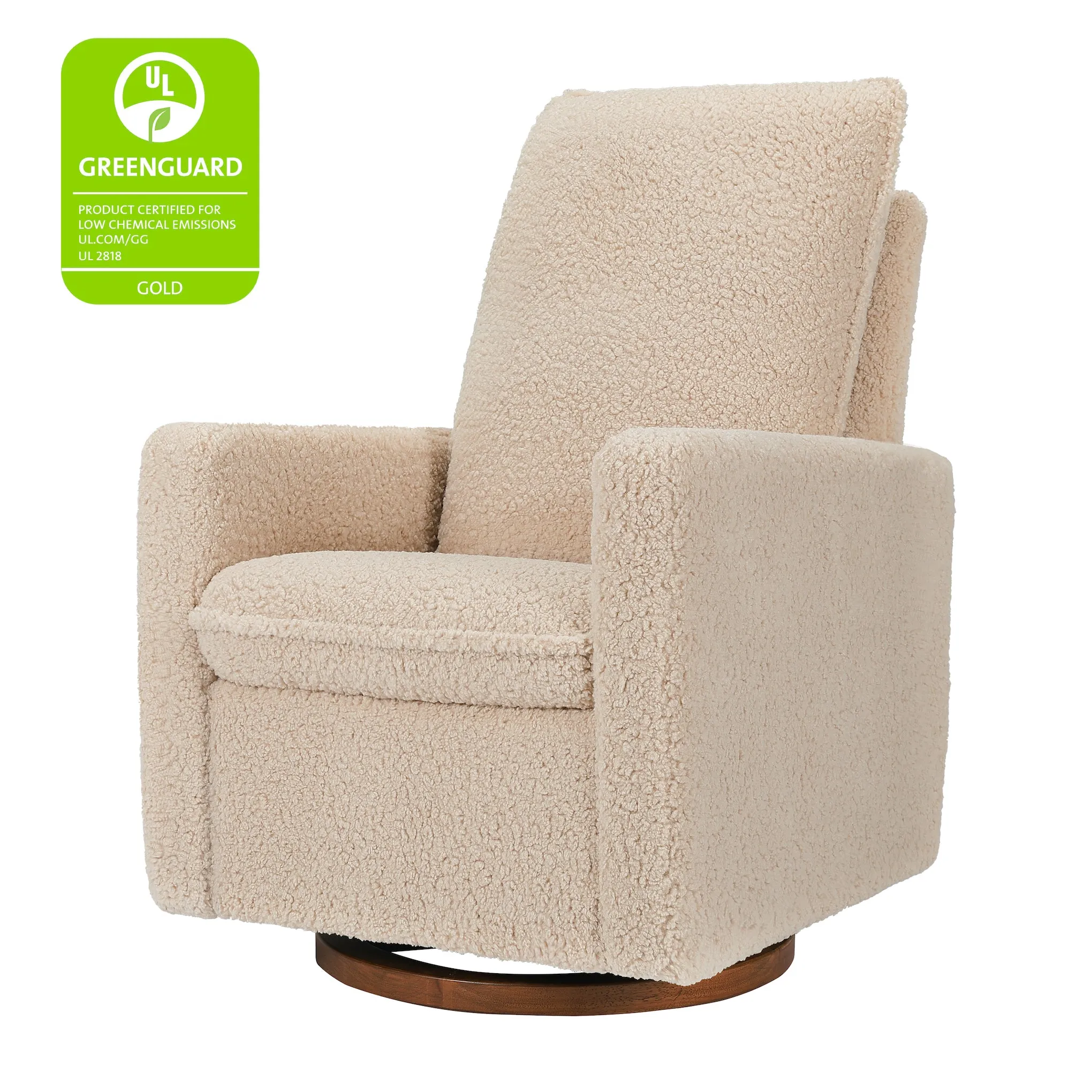 Cali Pillowback Swivel Glider - Shearling