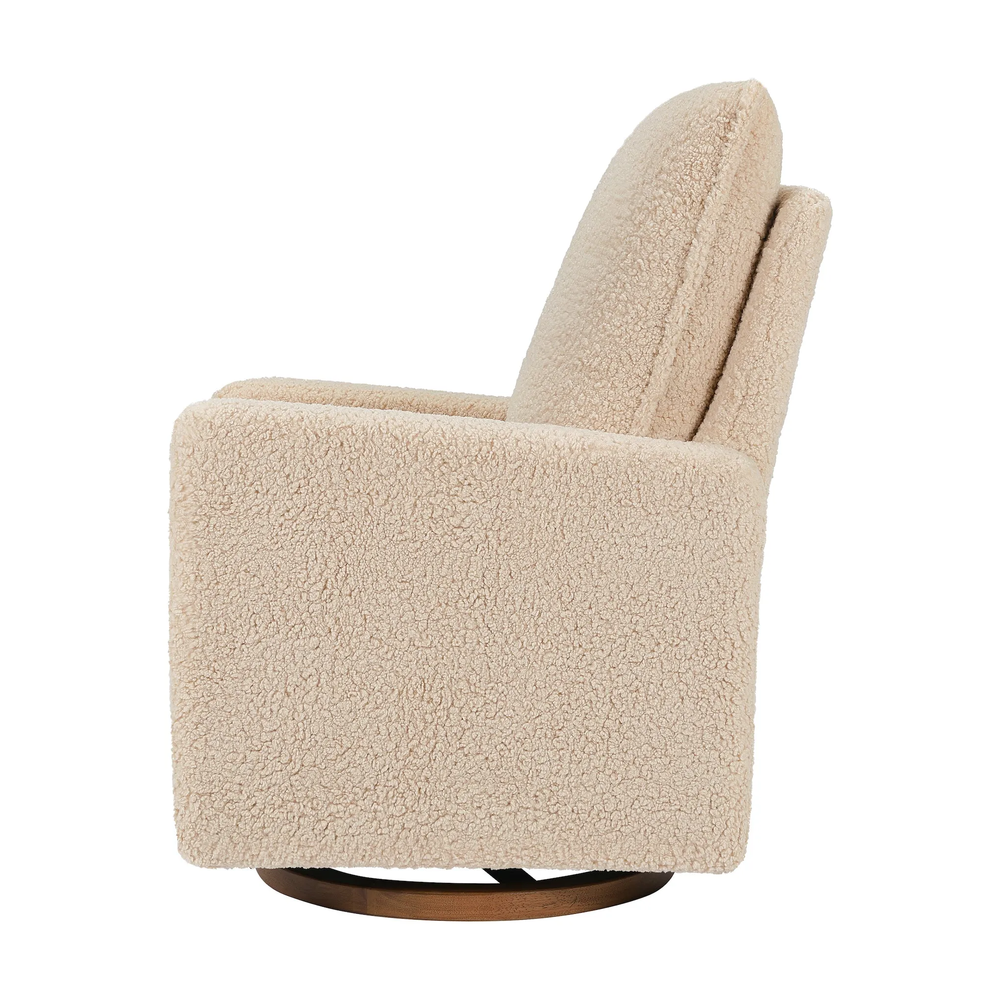 Cali Pillowback Swivel Glider - Shearling