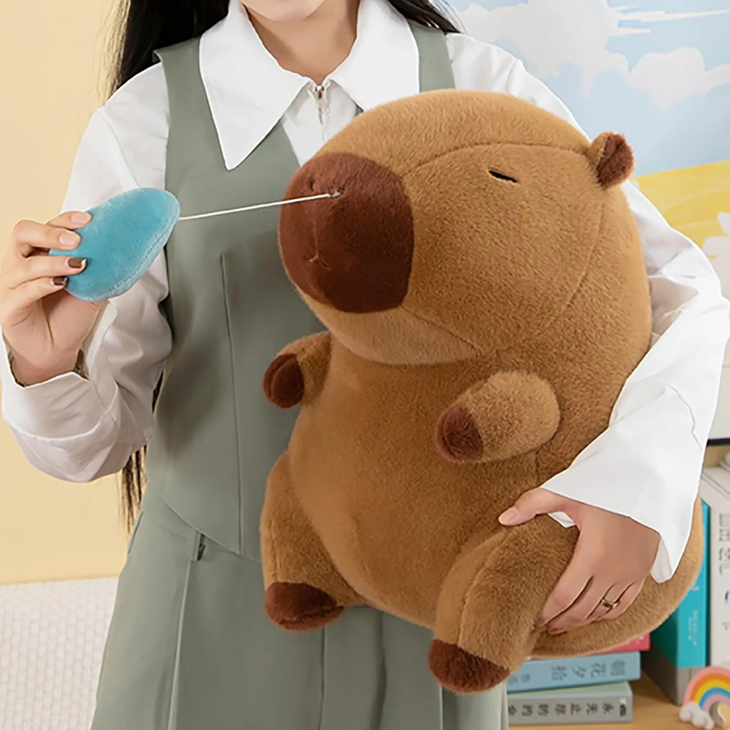 Capybara With Snot-Pulling Plush Toy