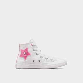 Converse Kids Chuck Taylor All Star Sparkle Sneaker White/Pink _ 181052 _ White