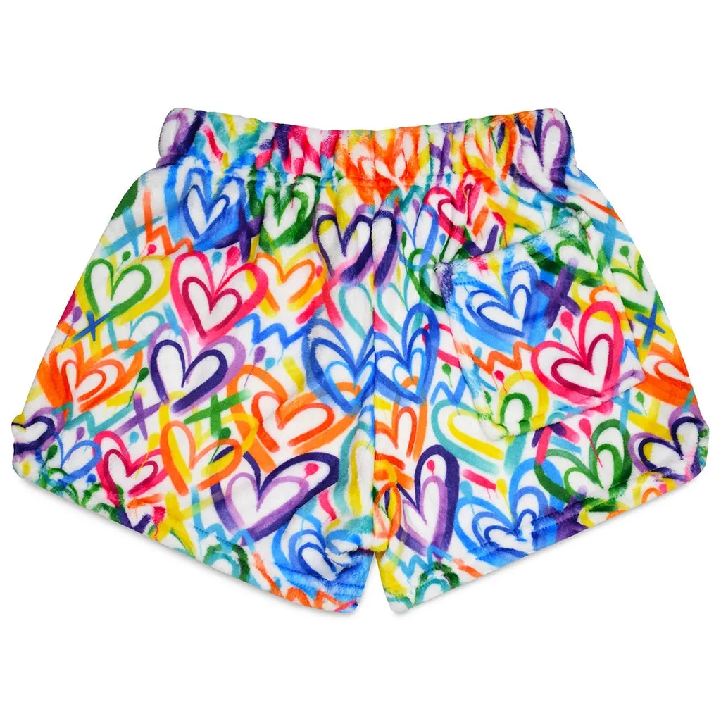 Corey Paige Heart Plush Shorts