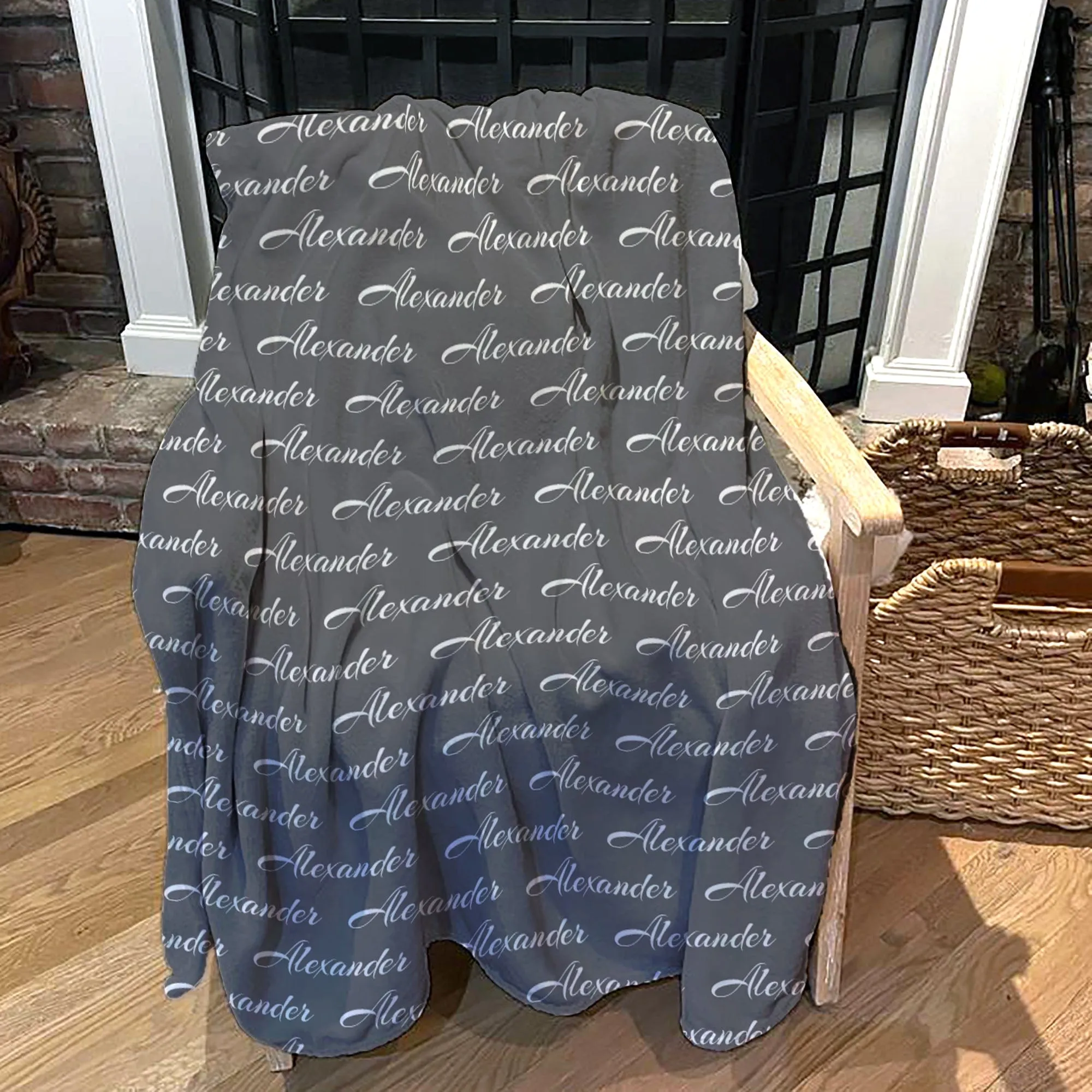 Create your own Cozy Plush Fleece blanket with a name repeating over the entire Blanket - Arizonia