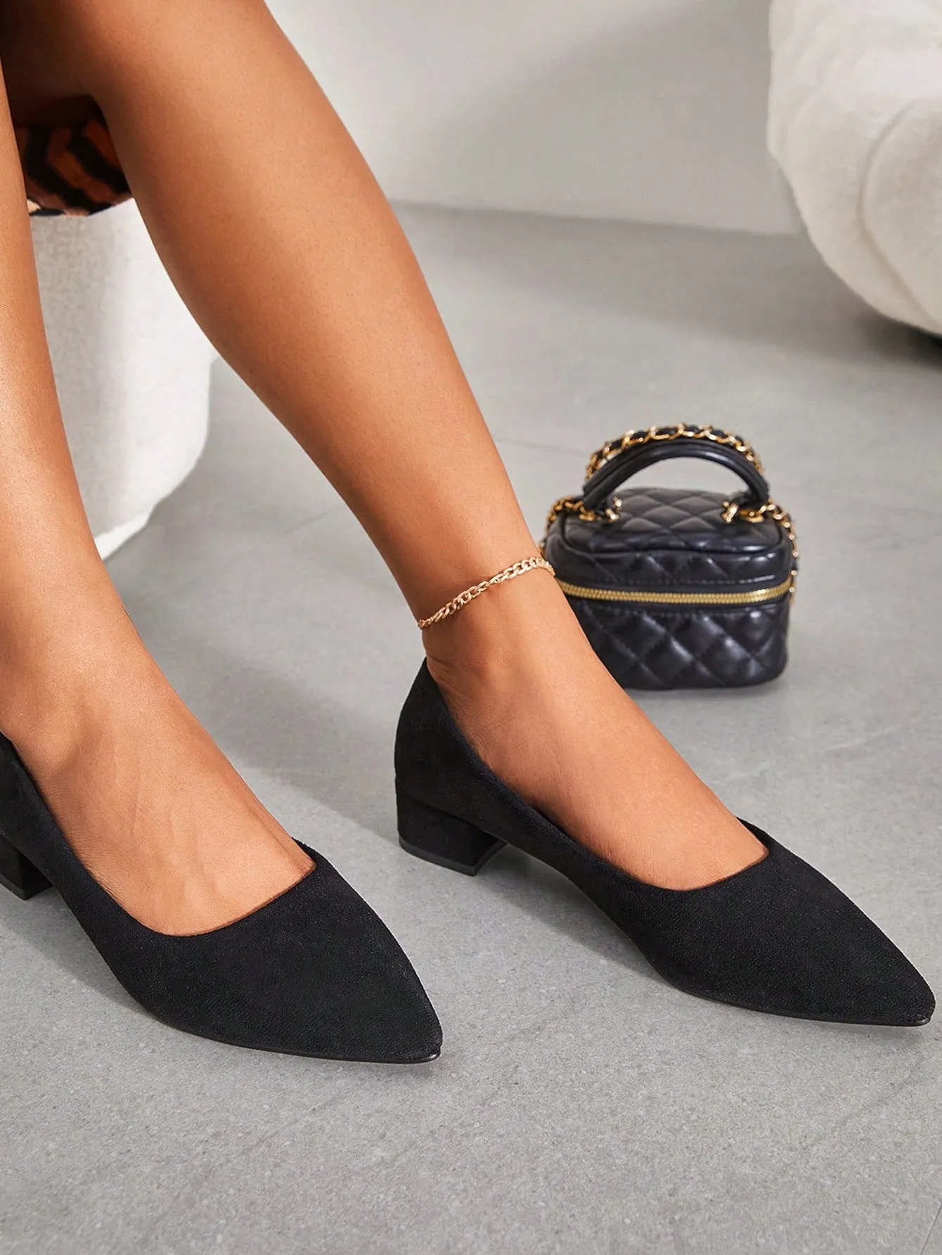 CUCCOO BIZCHIC Woman Shoes Minimalist Point Toe Fashion Versatile Solid Black Flats For Summer Vacation Shoes Summer Sale