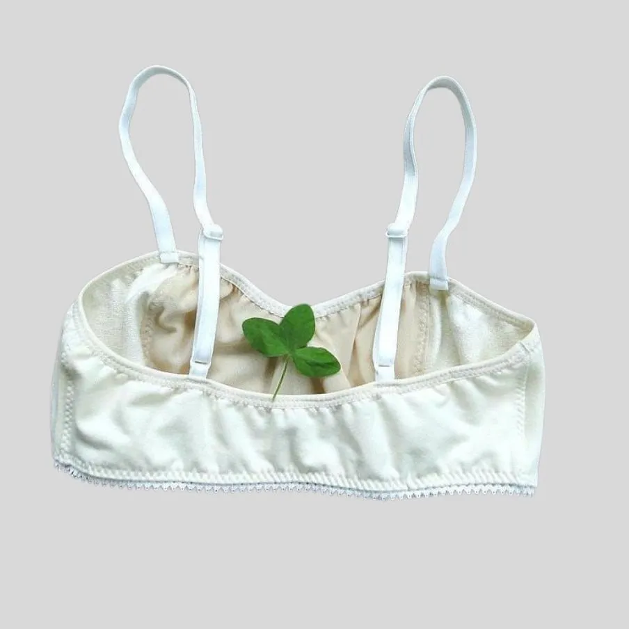 Custom made cotton or wool bralette hipster brief set