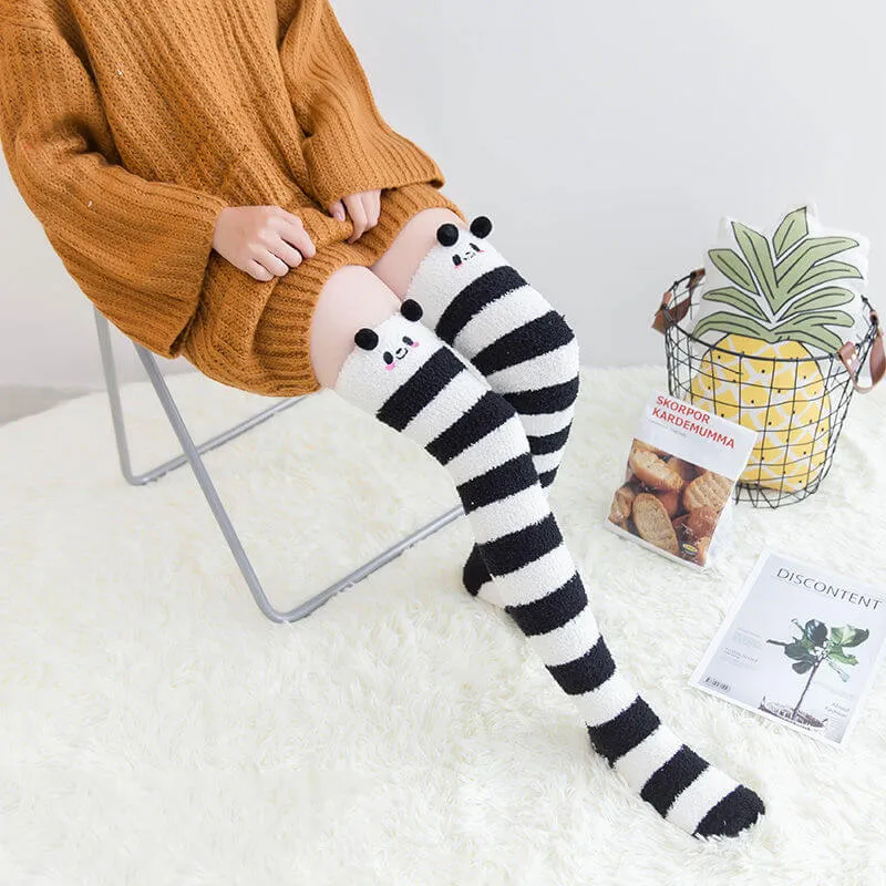 Cute cartoon Plush knee socks BY5021