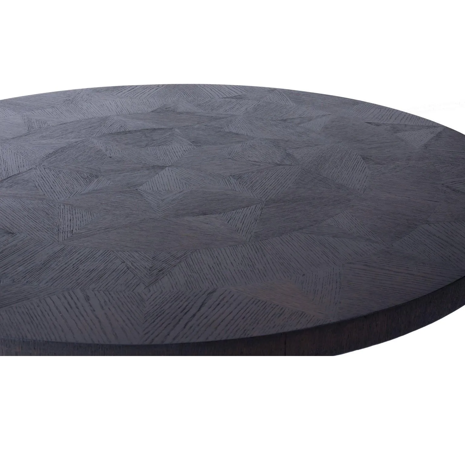 Dark Oak Round Contemporary Dining Table