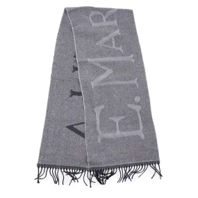 E.Marinella Wool Scarf with Logo Motif