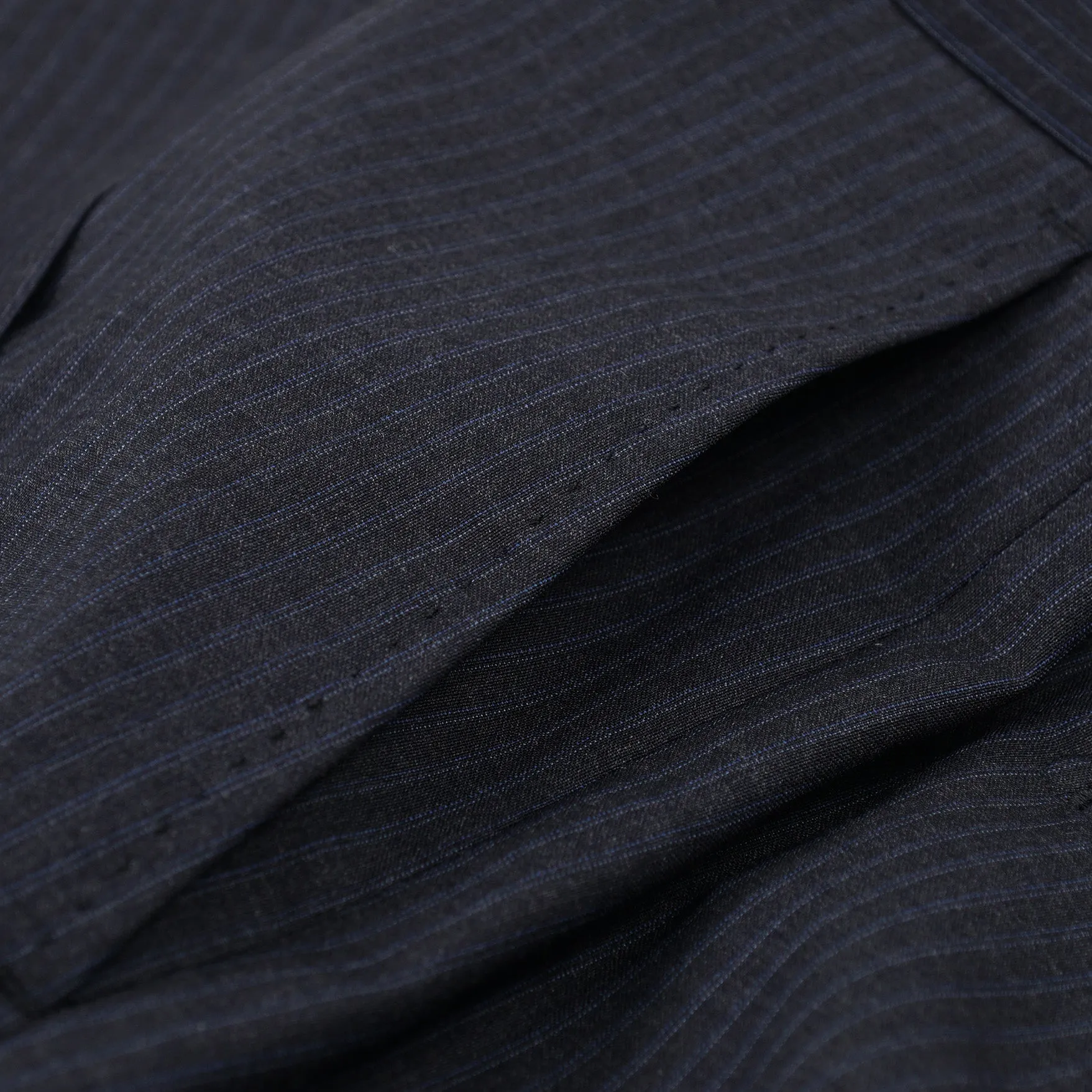 Ermenegildo Zegna Charcoal Gray Striped Wool Suit