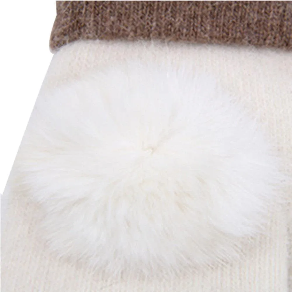 FAUX FUR-LINED MITTENS