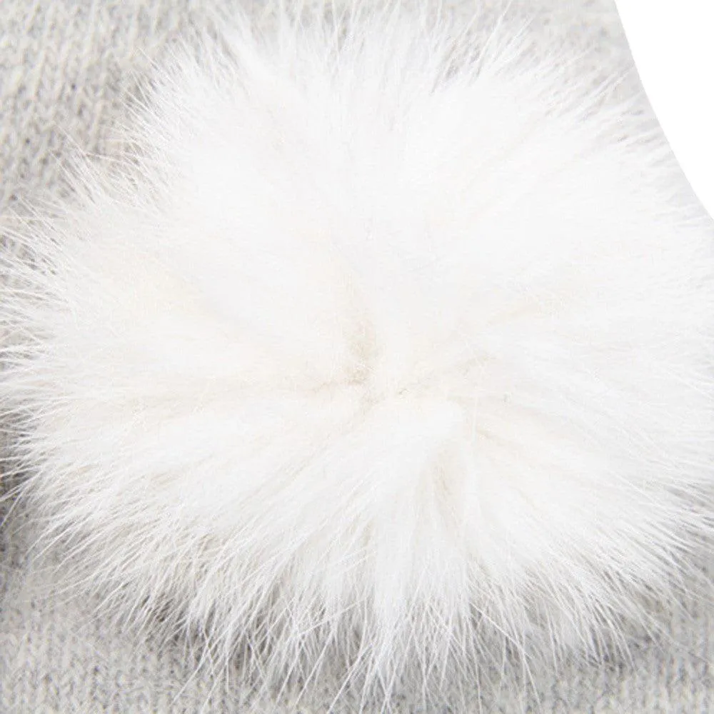 FAUX FUR-LINED MITTENS