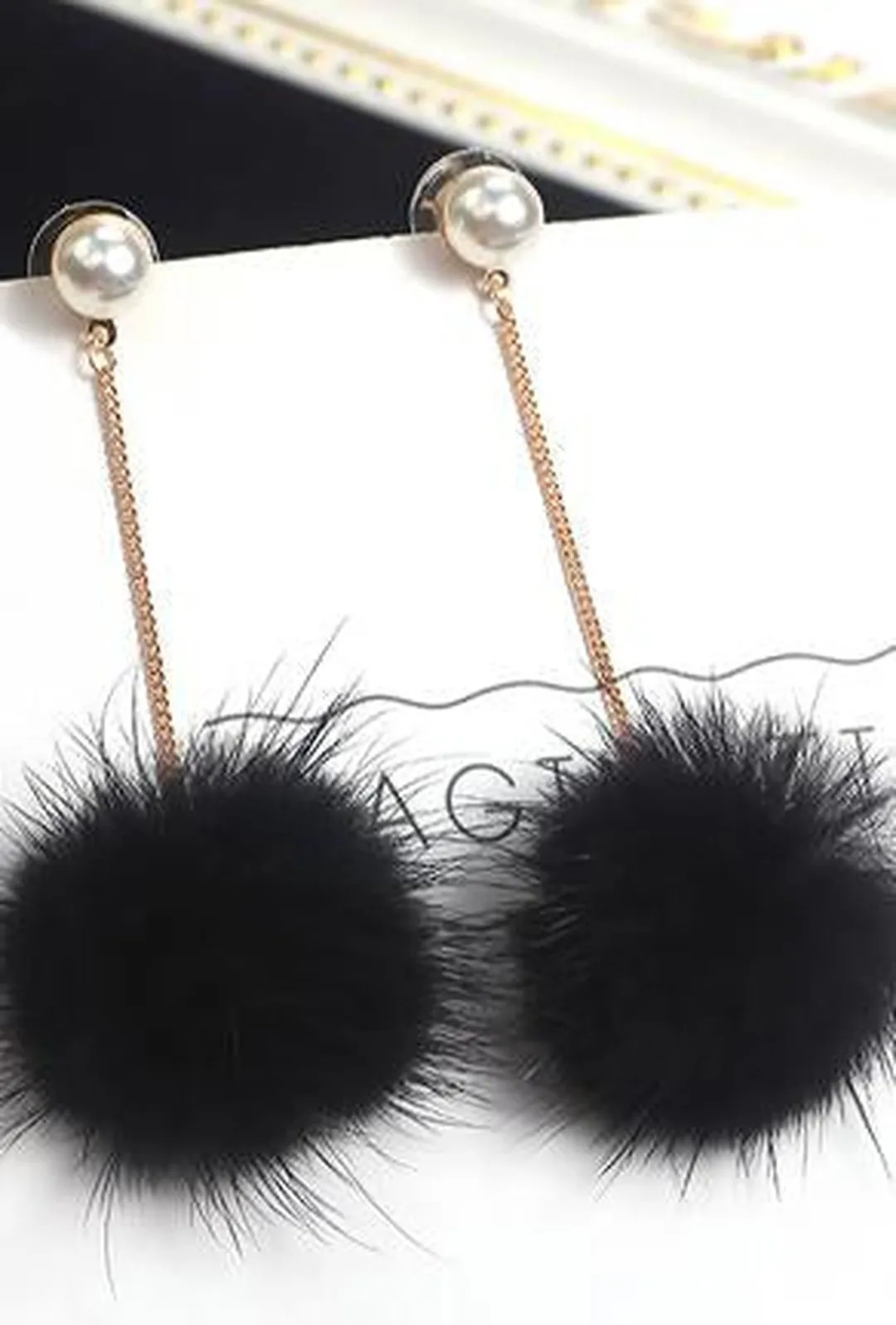 FLORIE - FUR DROP EARRING