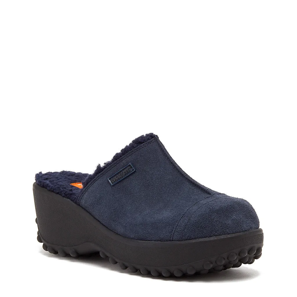 Fran Navy Suede Clog