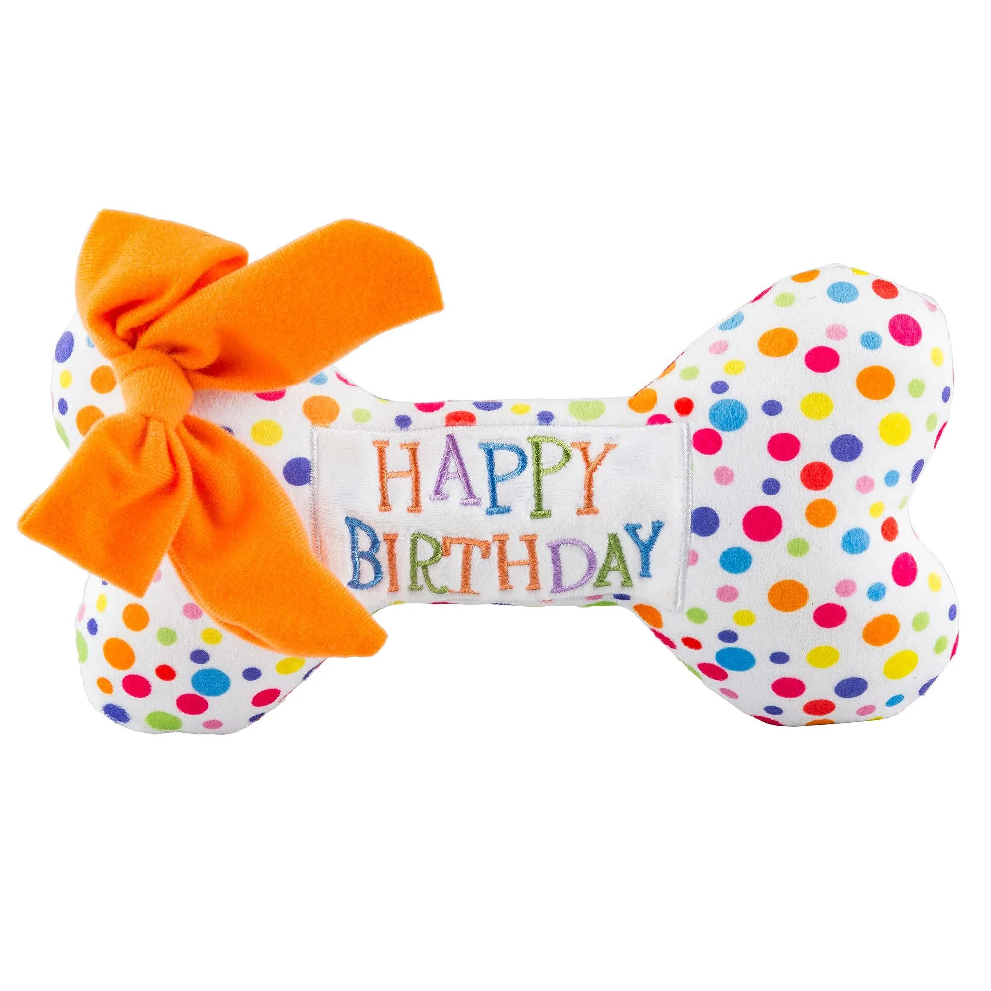 Happy Birthday Bones Squeaker Dog Toy