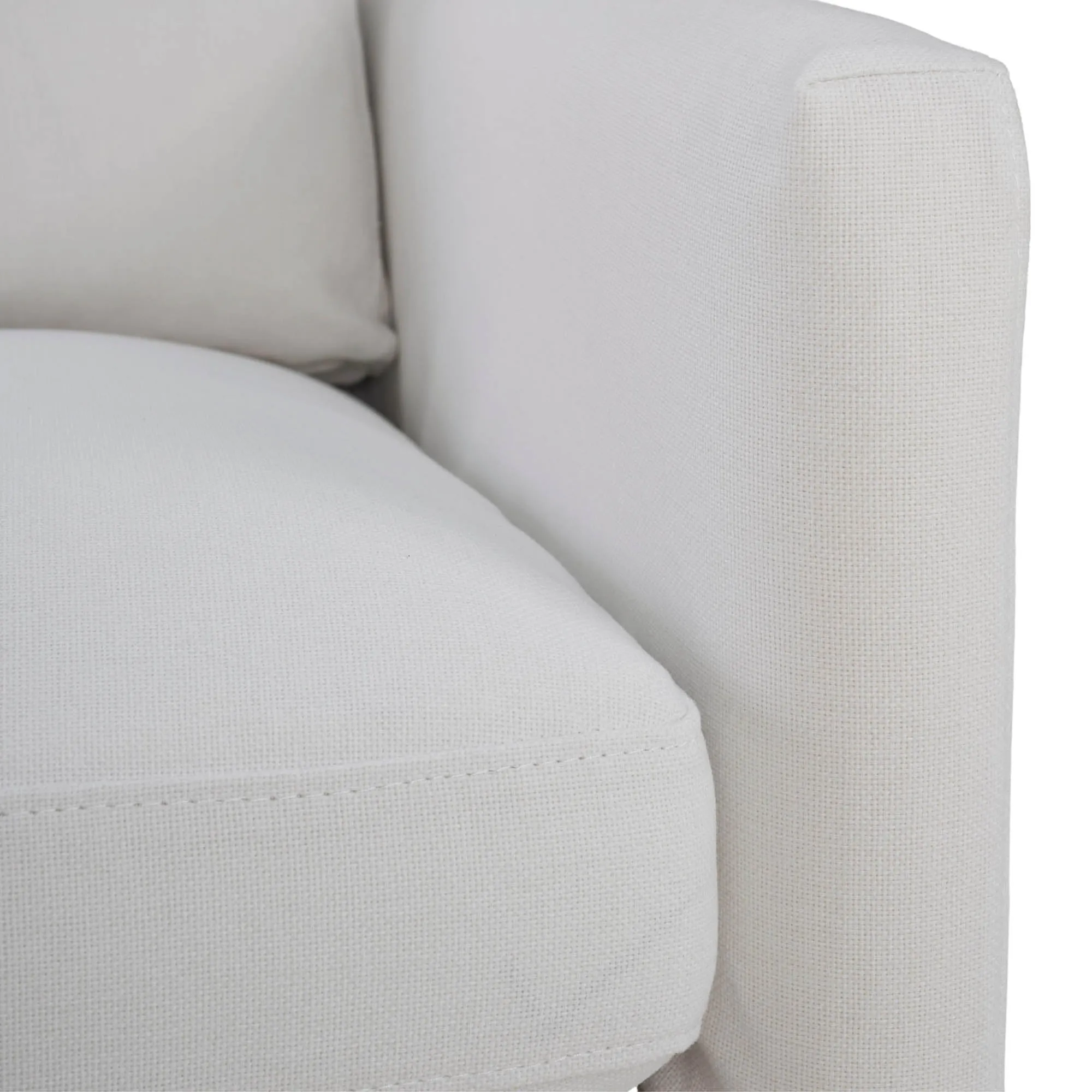 Heston Club Chair - White Linen