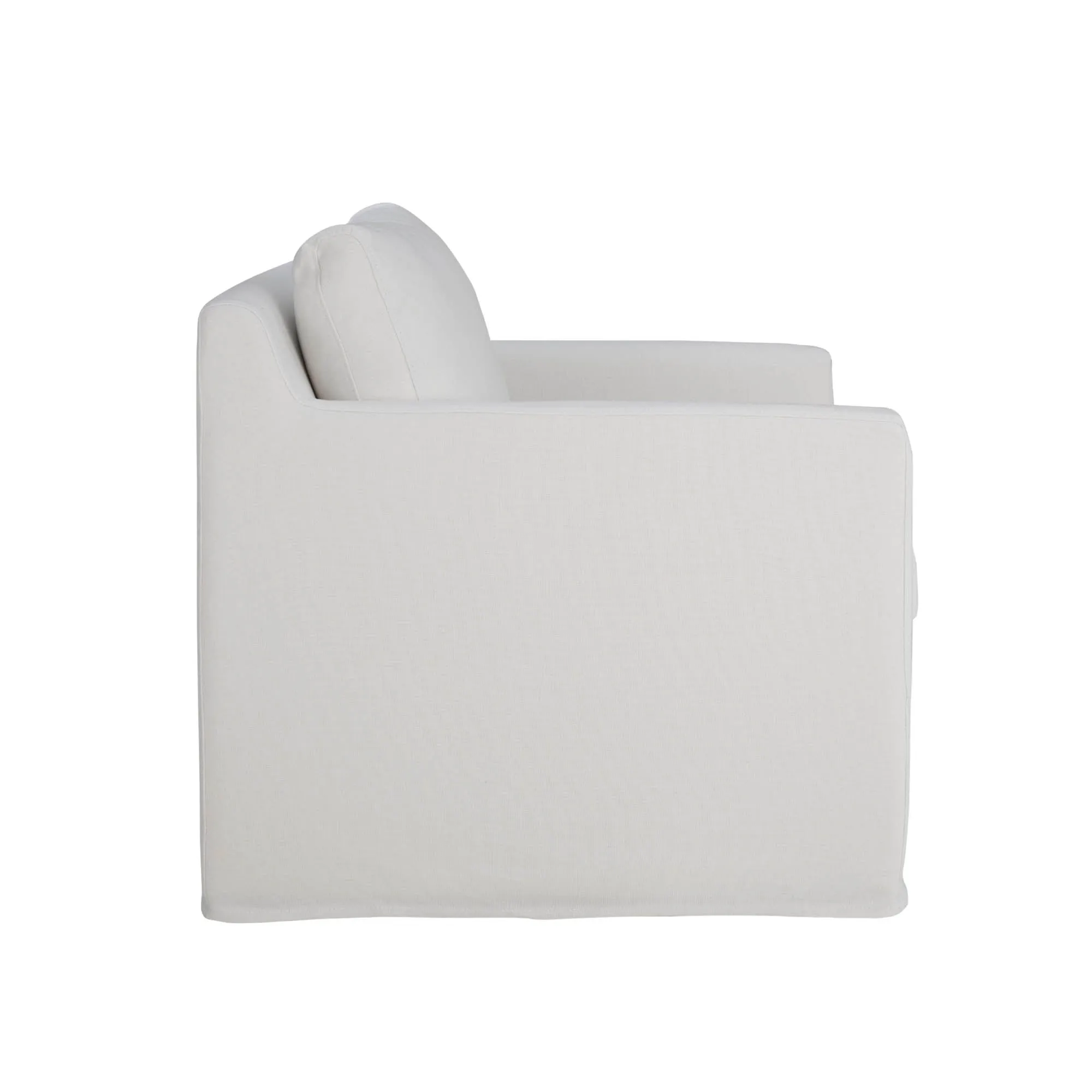 Heston Club Chair - White Linen