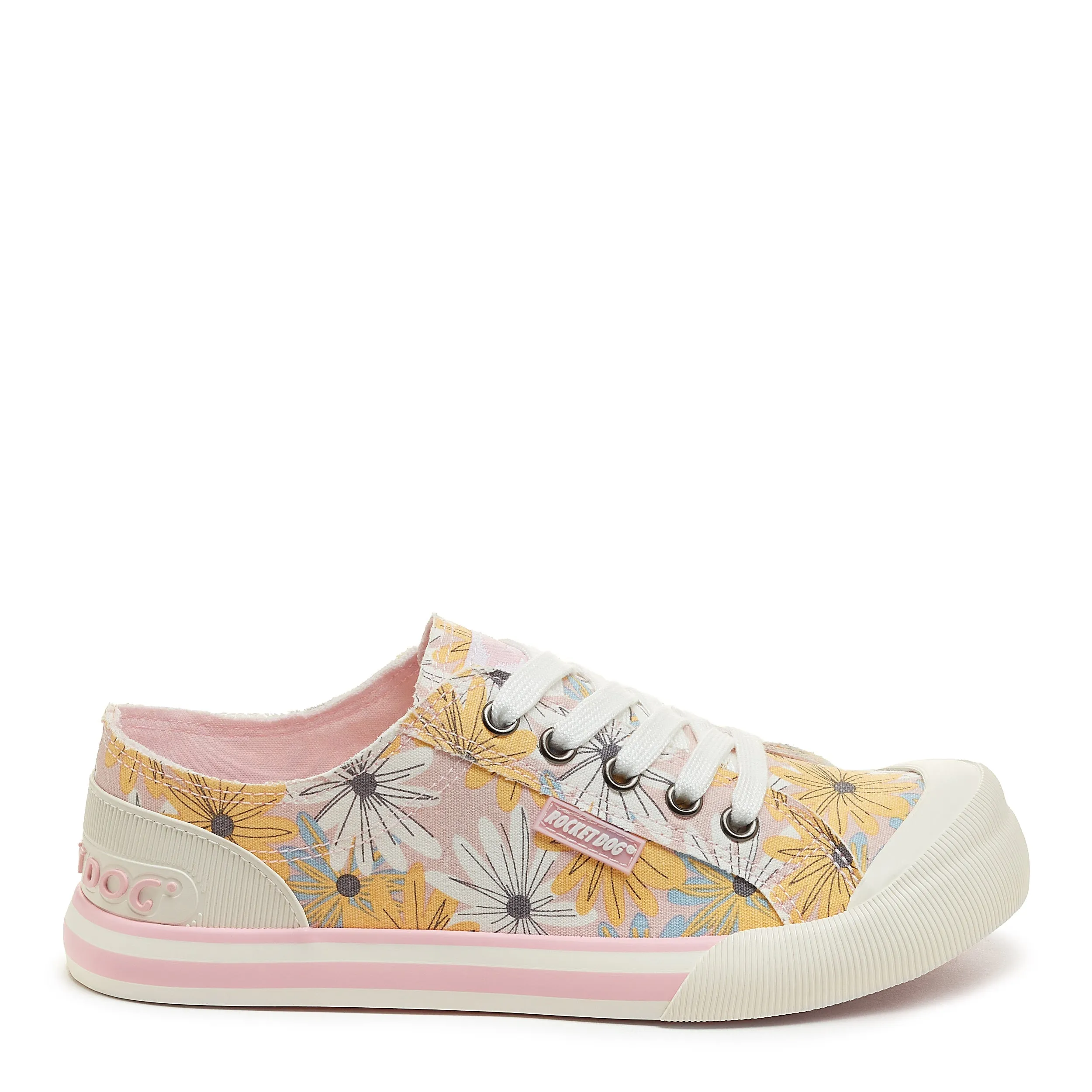 Jazzin Retro Pink Floral Trainers