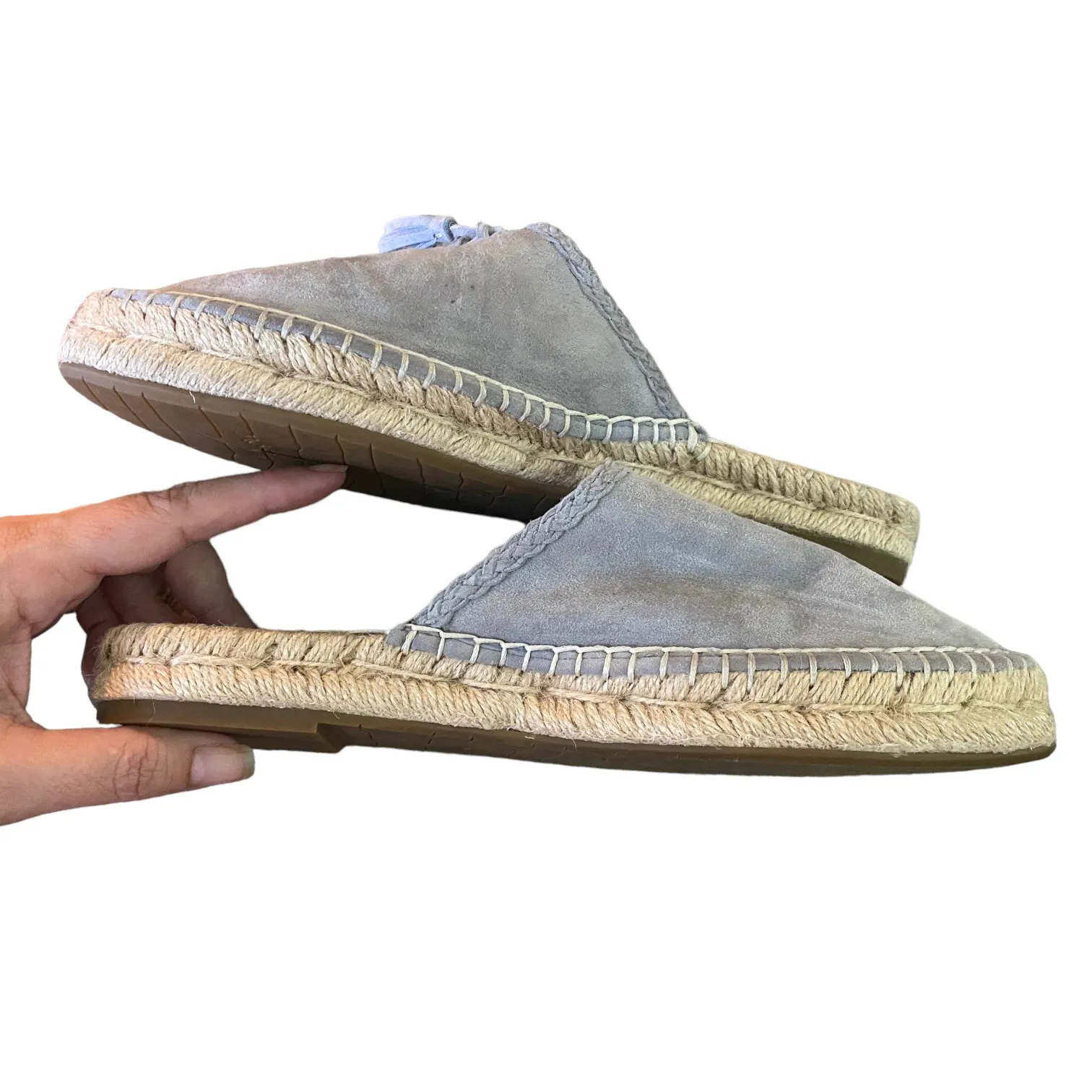 Joie Walda Blue Skylark Suede Espadrilles Size 38.5