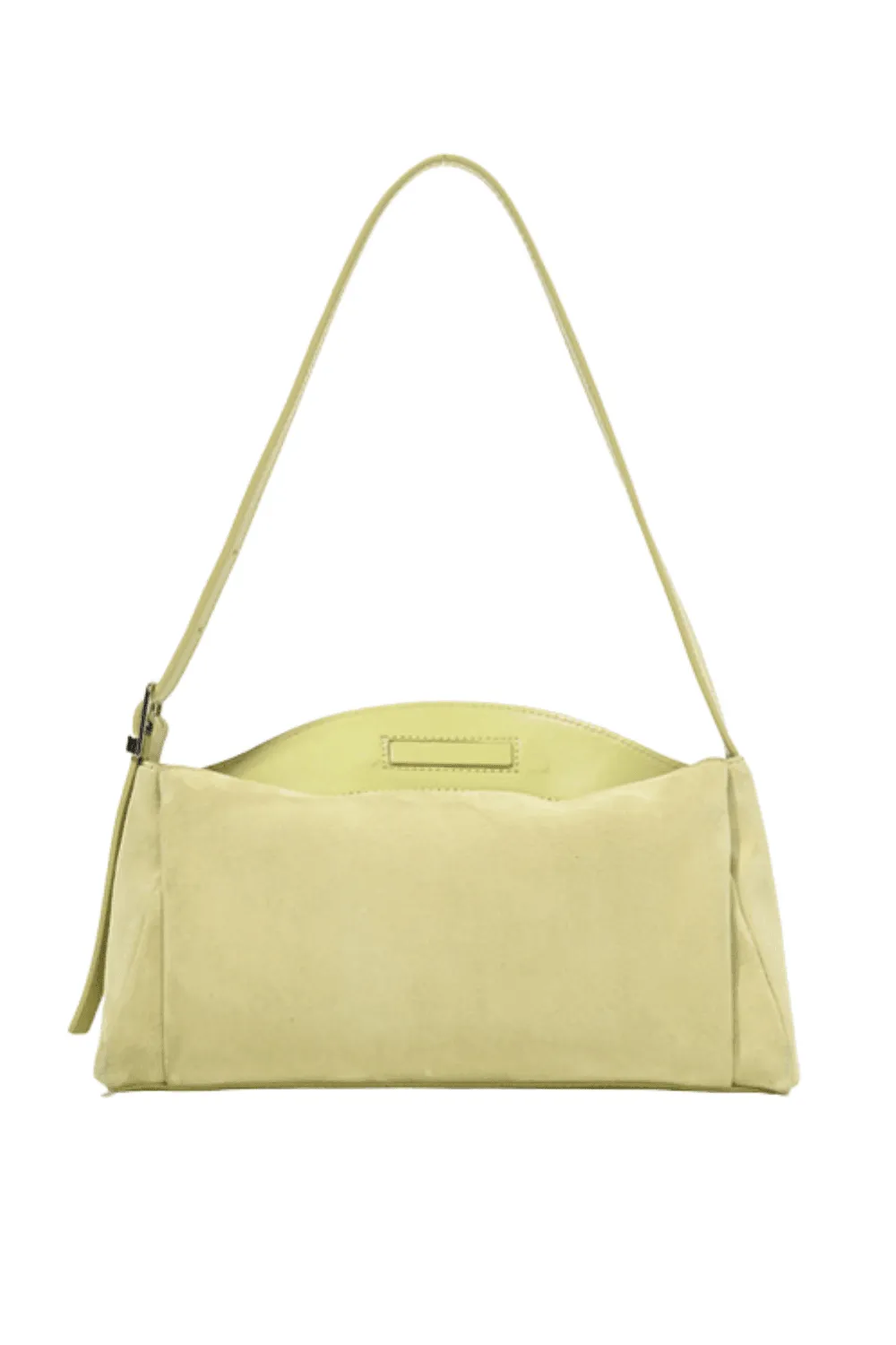 Lemon Suede Bicorn Shoulder Bag