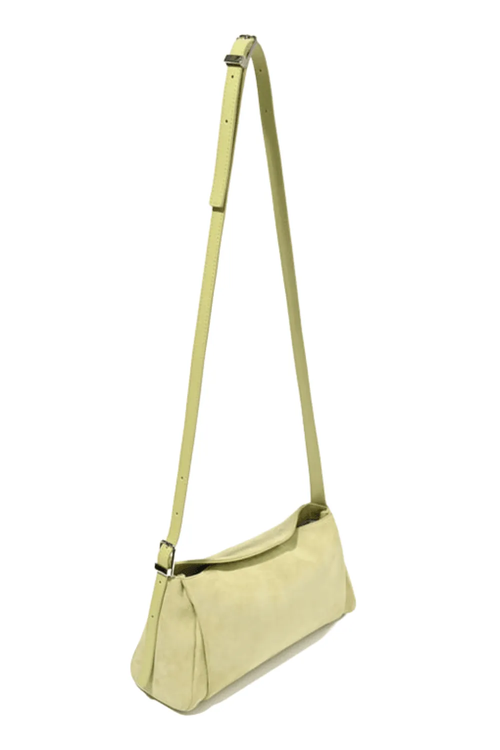 Lemon Suede Bicorn Shoulder Bag