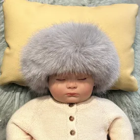 Light Grey Childrens Faux Fur Headband