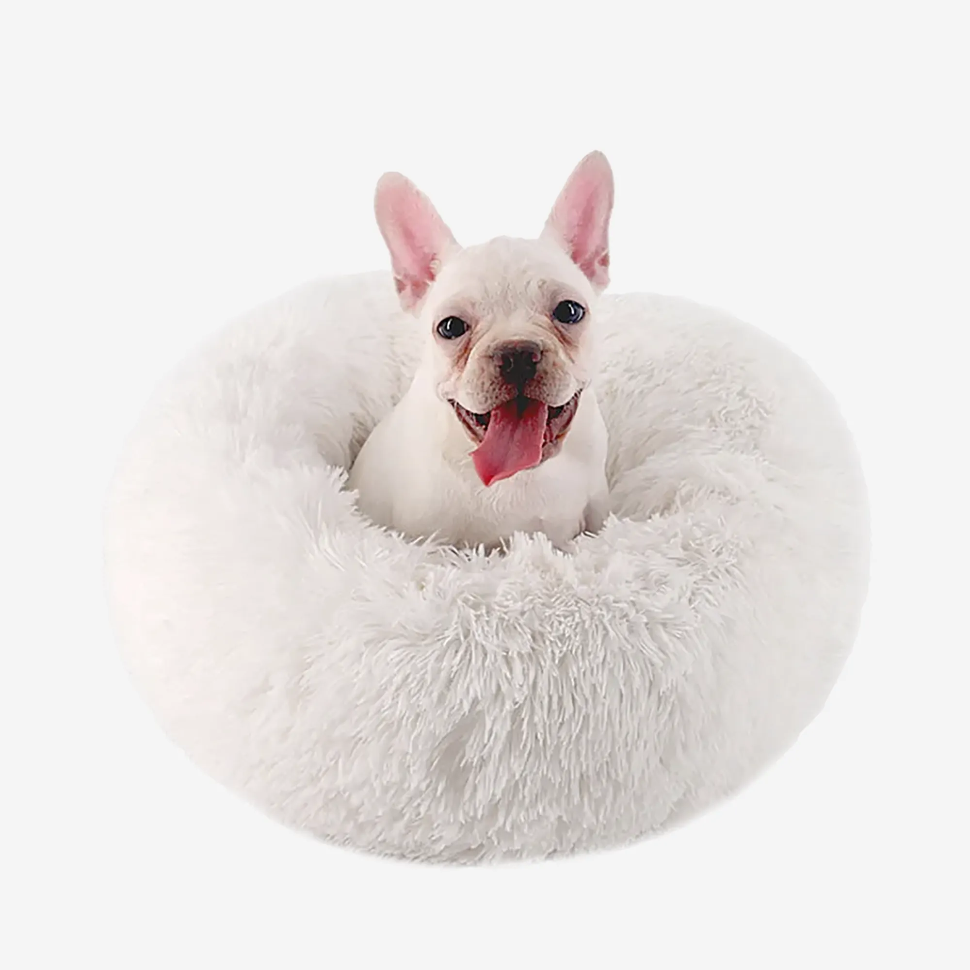 Luxury Doughnut-Style Warm Round Pet Bed for Dogs & Cats