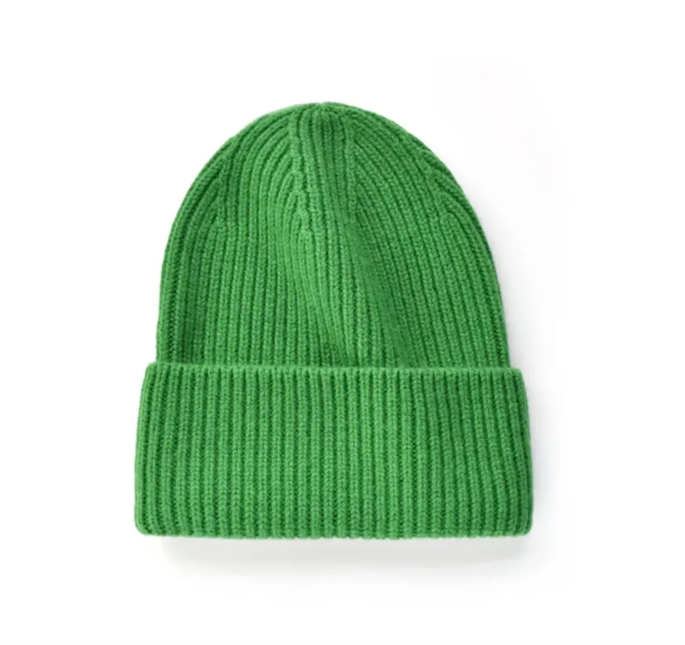 Merino wool beanie hat with fold over hem | 10 colors