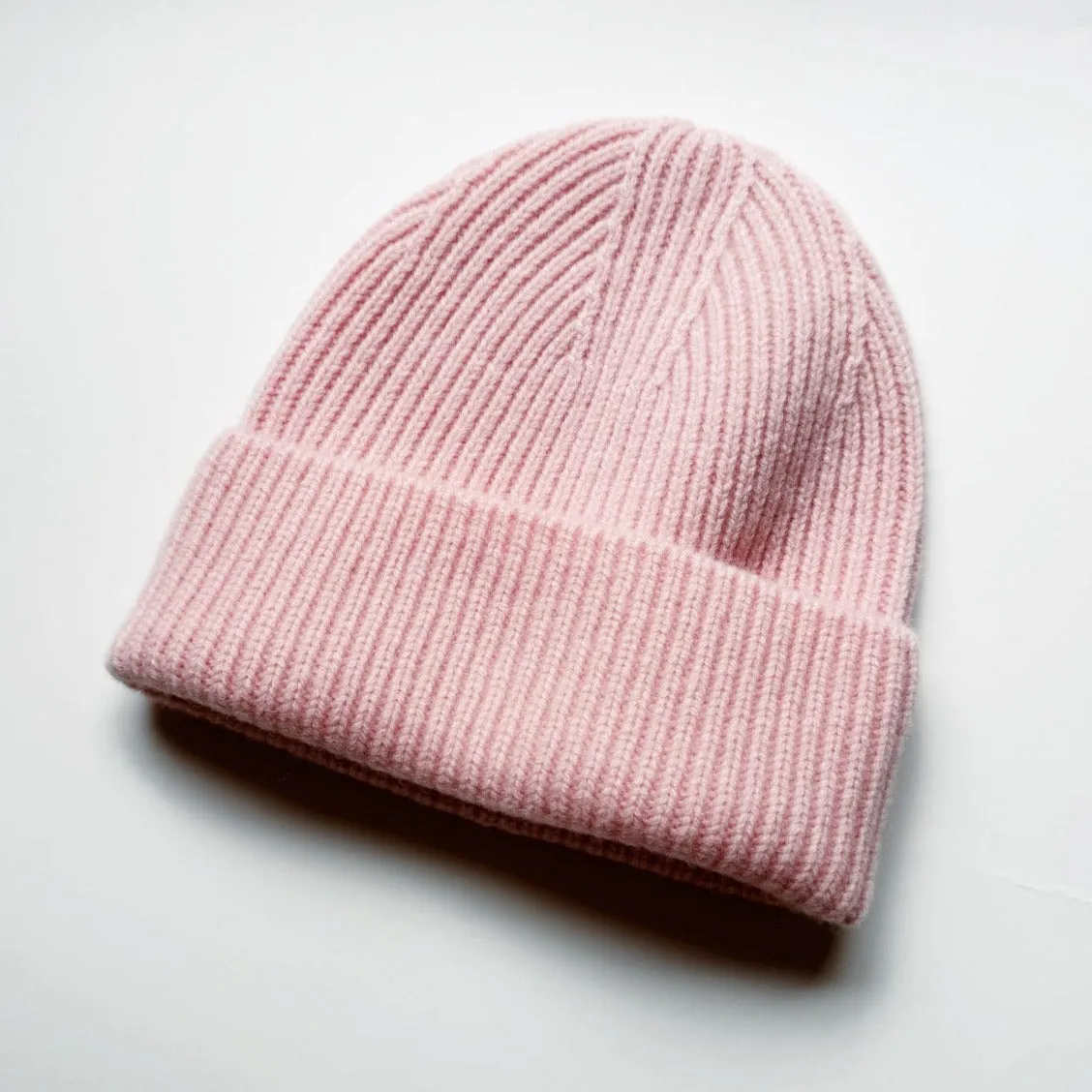 Merino wool beanie hat with fold over hem | 10 colors