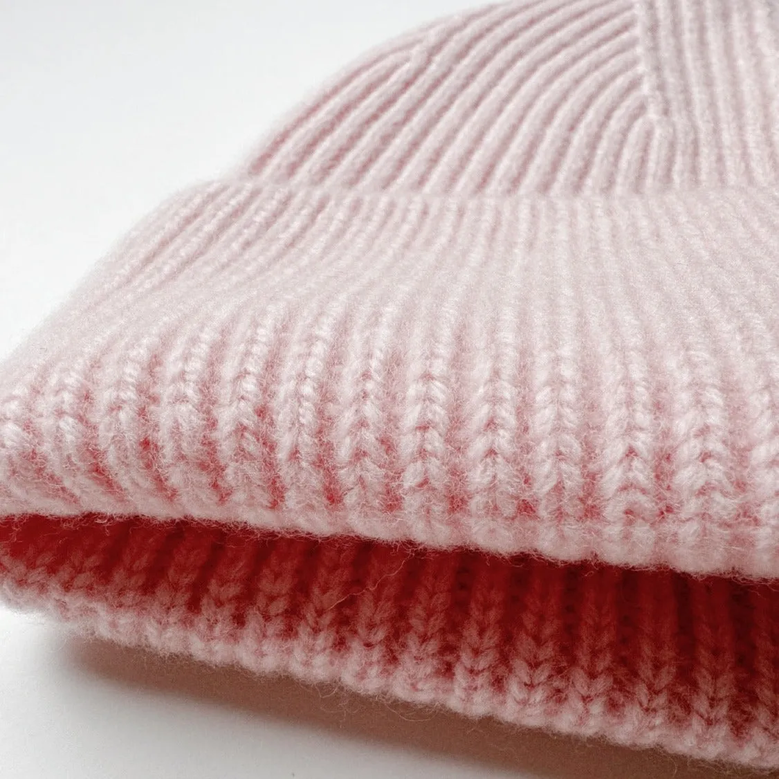 Merino wool beanie hat with fold over hem | 10 colors