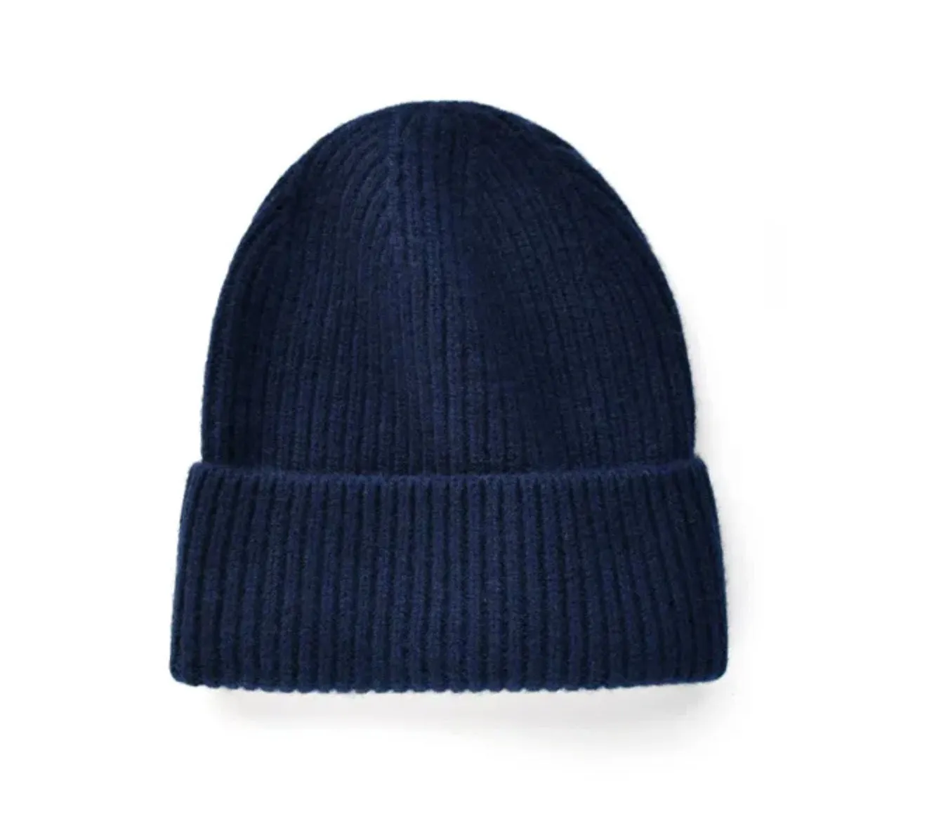 Merino wool beanie hat with fold over hem | 10 colors