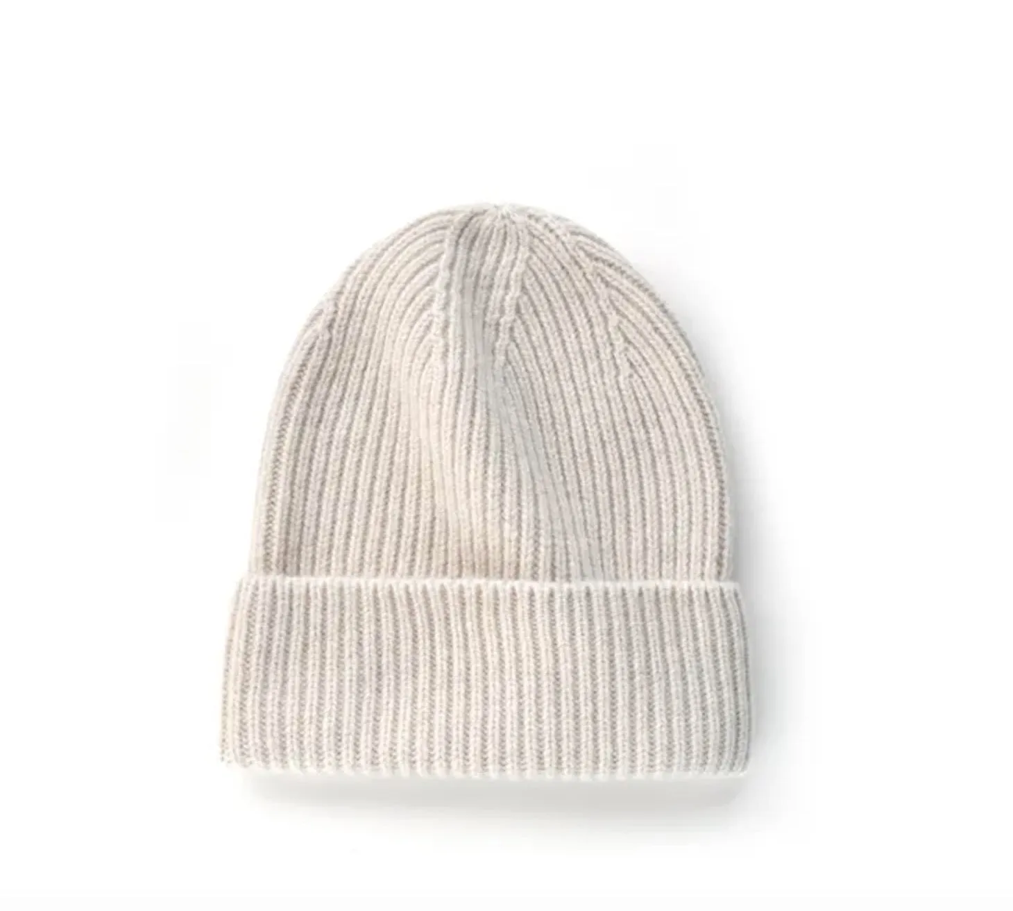 Merino wool beanie hat with fold over hem | 10 colors