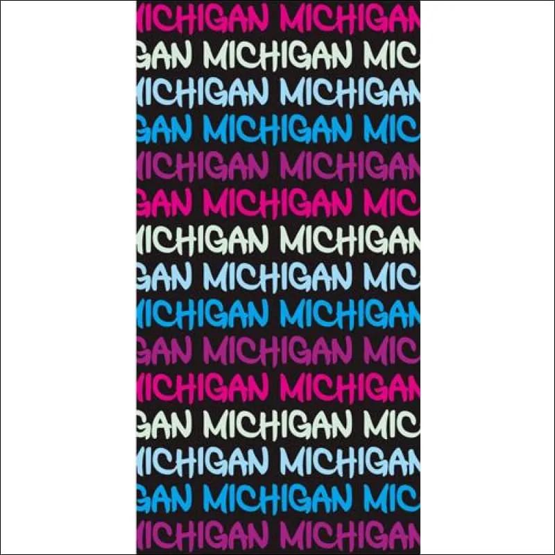 Michigan Text Beach Towel