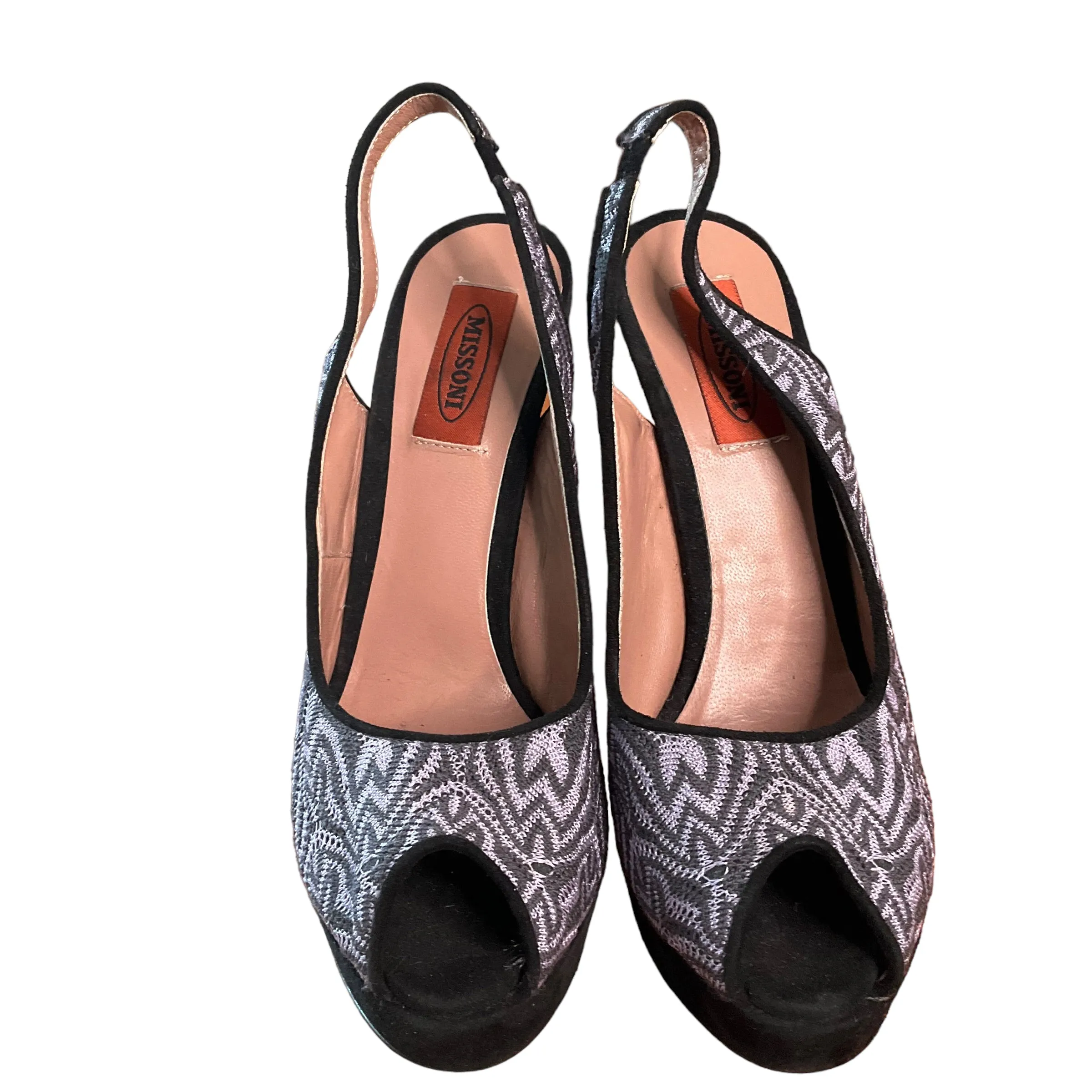 Missoni Peep Toe Platform Slingbacks. Size 39