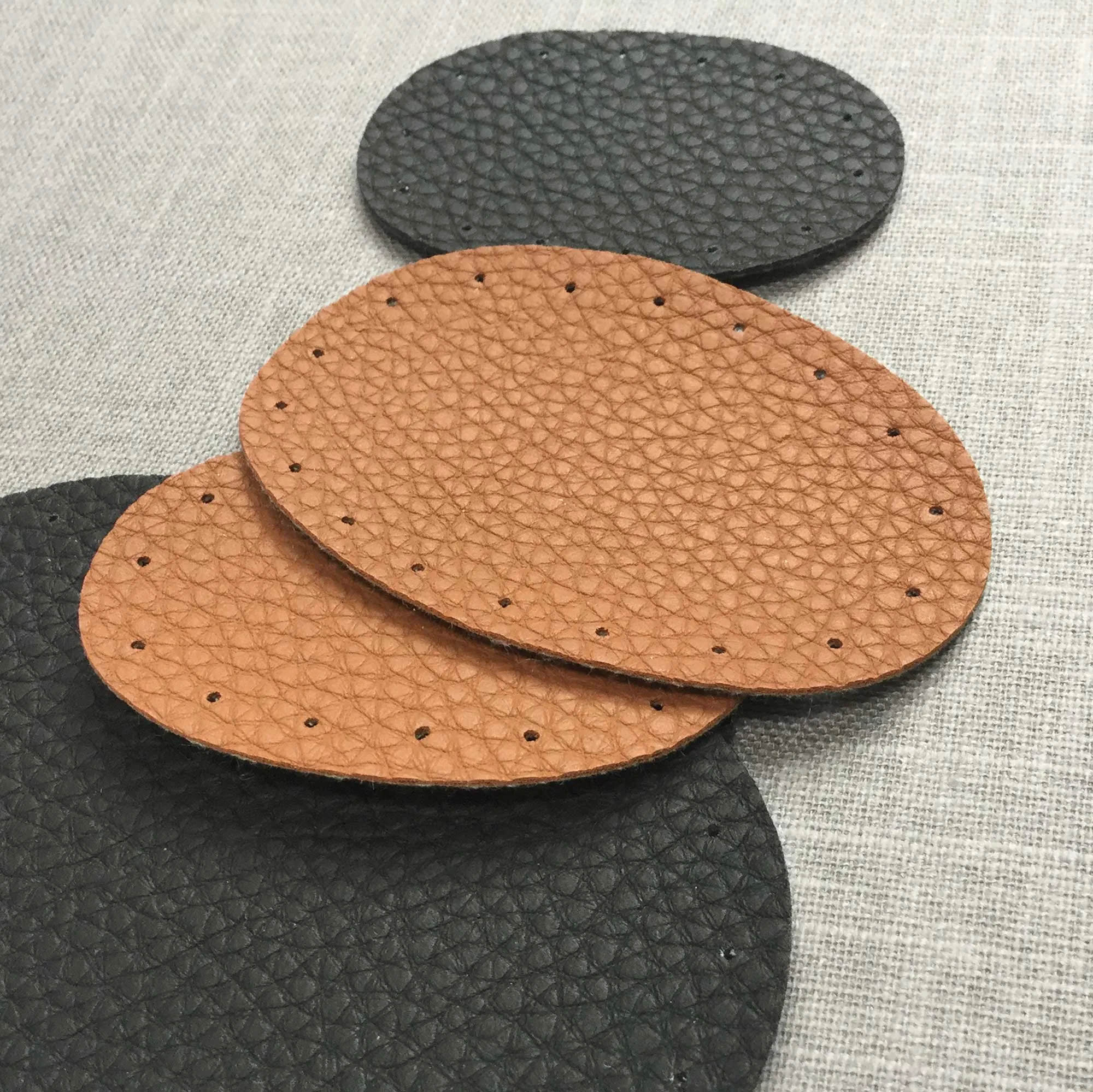 Oval Patches vegan leather