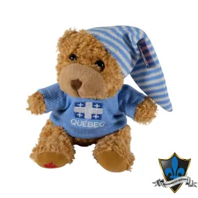 Quebec stripped light plush Blue maple bear