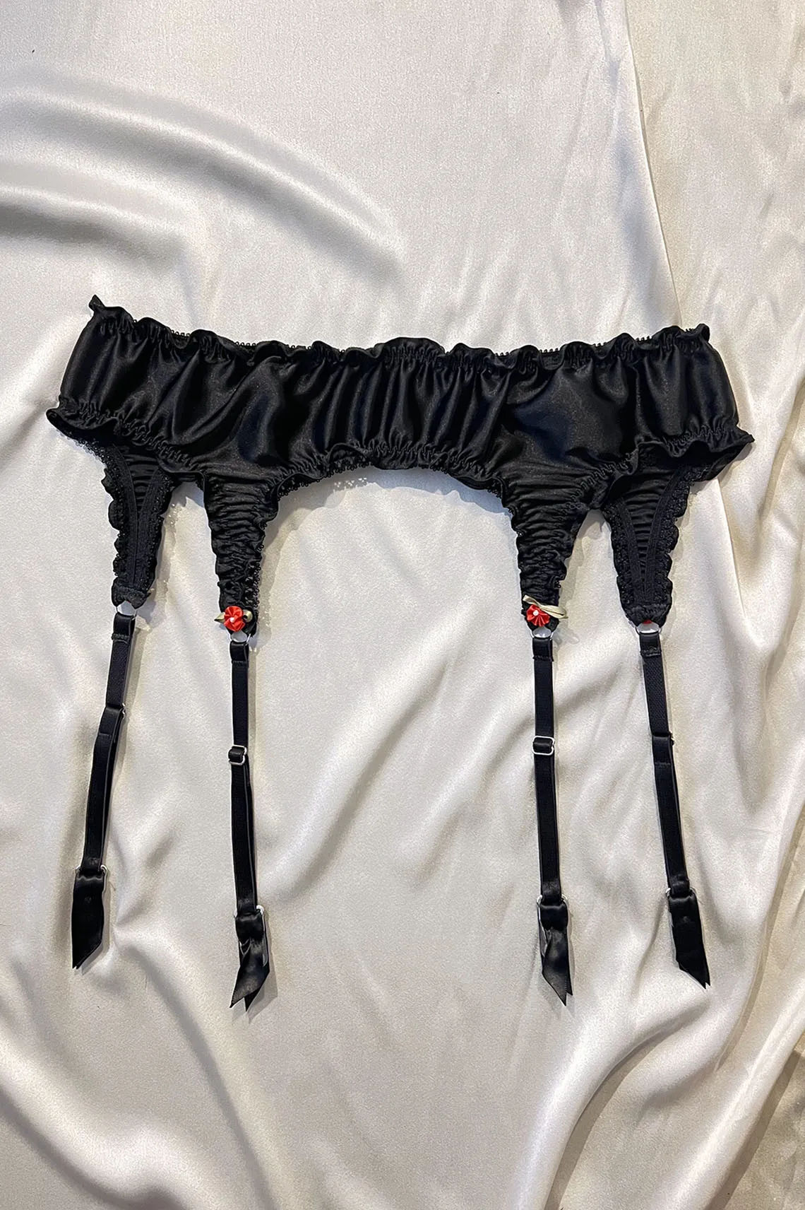 READY TO SHIP Florid Rosette Garter Belt