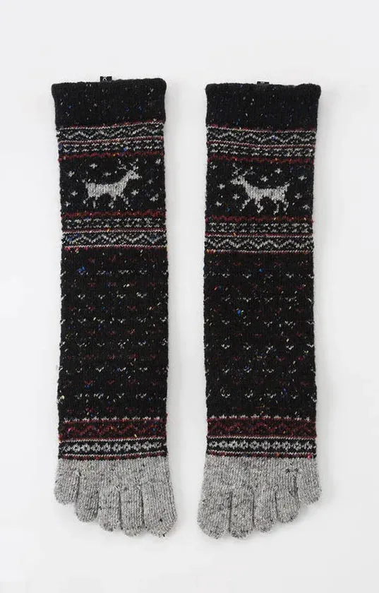 Reindeer Nordic Midcalf Wool Toe Socks