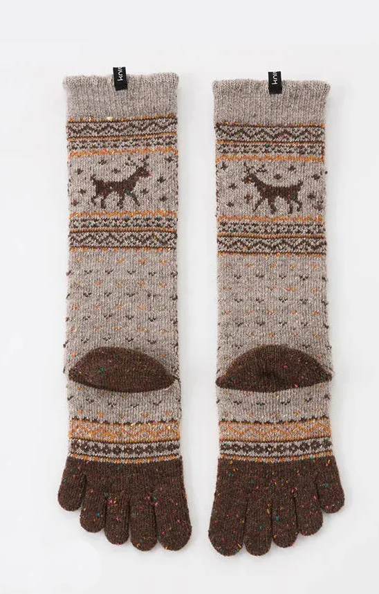 Reindeer Nordic Midcalf Wool Toe Socks